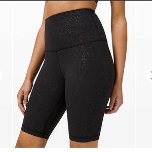Lululemon Align Super High Rise Short *10" Speckle Emboss Black size 16